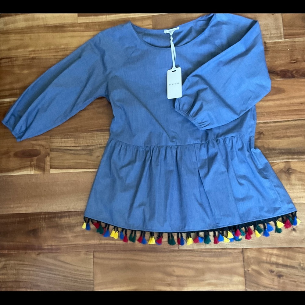 Pleione Tassel Peasant Top